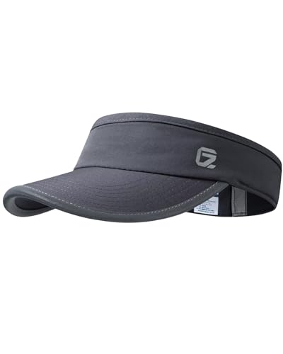 GADIEMKENSD Reflective Sun Visor for Women, UPF 50+ Lightweight and Breathable for Running. Dark Gray von GADIEMKENSD