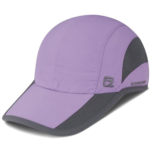 GADIEMKENSD Schnelltrocknendes Sportkappe UPF50+ Leichtgewichtig Atmungsaktiv Weich Outdoor Laufmütze für Frauen Baseballkappen Lila von GADIEMKENSD
