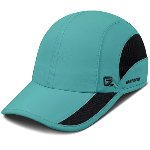 GADIEMKENSD Schnelltrocknendes Sportkappe UPF50+ Leichtgewichtig Atmungsaktiv Weich Outdoor Laufmütze für Frauen Baseballkappen Türkis von GADIEMKENSD