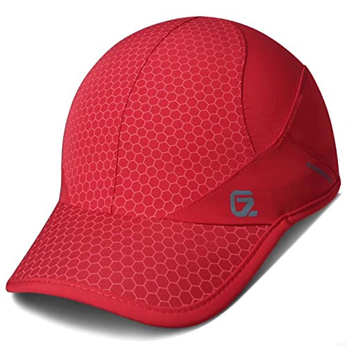 GADIEMKENSD Sport Cap,Soft Brim Lightweight Running Hat Breathable Baseball Cap Quick Dry Sport Caps Cooling Portable Sun Hats for Men and Woman Performance Workouts and Outdoor Activities Red von GADIEMKENSD