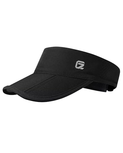 GADIEMKENSD UPF 50+ Foldable Visor Hats, Breathable, Unisex Design for Golf, Tennis, Running. Black von GADIEMKENSD