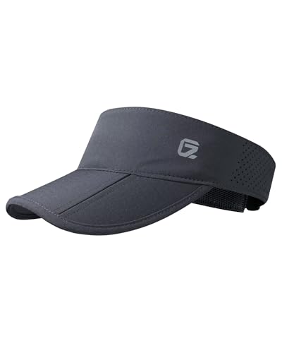 GADIEMKENSD UPF 50+ Foldable Visor Hats, Breathable, Unisex Design for Golf, Tennis, Running. Dark Gray von GADIEMKENSD