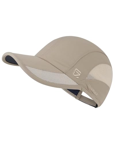 GADIEMKENSD Unstrukturierte, schnell trocknende Sportkappe, Outdoor, Sonnenschutz, Unisex, Helles Khaki, 6 7/8-7 3/8 von GADIEMKENSD