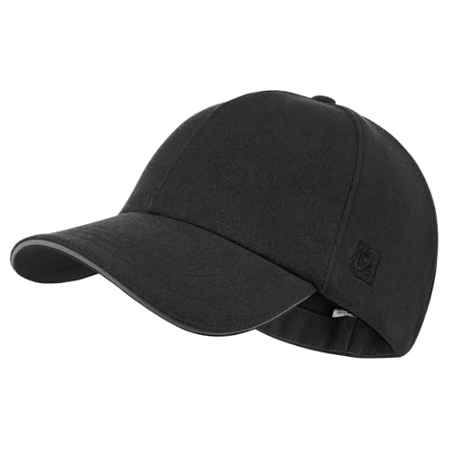 GADIEMKENSD Winter Reflective Fleece Hat with Adjustable String for Unisex Warm Winter Baseball Cap Soft Cold Hats Beanie for Hiking Running Travel Horse Camping Black von GADIEMKENSD