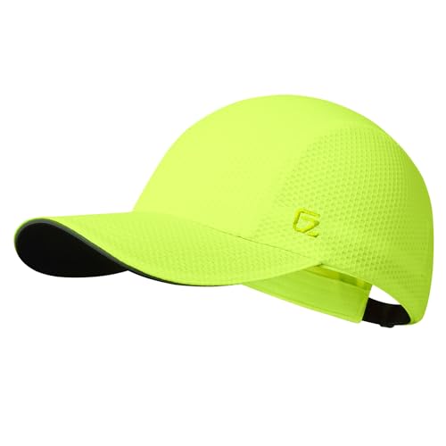 GADIEMKENSD Women's Race Day Running Hat Performance Mesh Baseball Cap - Excellent Ventilation, Lightweight, Reflective Safety Ponytail Hats for Exercise Golf Hiking Beach Workout Gym Bright Green von GADIEMKENSD