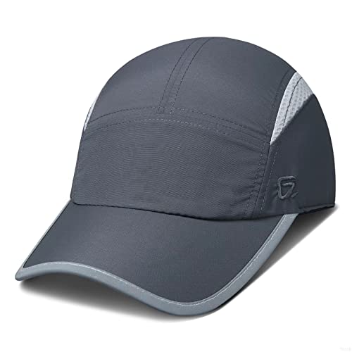 GADIEMKENSD Womens Hats Baseball Cap UPF 50+ Sun Quick Dry Lightweight Breathable Reflective Trucker Hat Outdoor Hiking Fishing Run Golf Sports A Mesh Hats Running Hat Ponytail for Women Dark Gray XL von GADIEMKENSD
