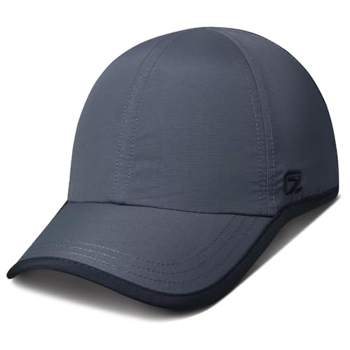 Mens Hats Baseball Cap UPF 50+ Sun Quick Dry Lightweight Breathable Trucker Hat Outdoor Hiking Fishing Run Golf Sports Dad Mesh Hats A Go Running Hats Quick Drying for Women Men Dark Gray XL von GADIEMKENSD