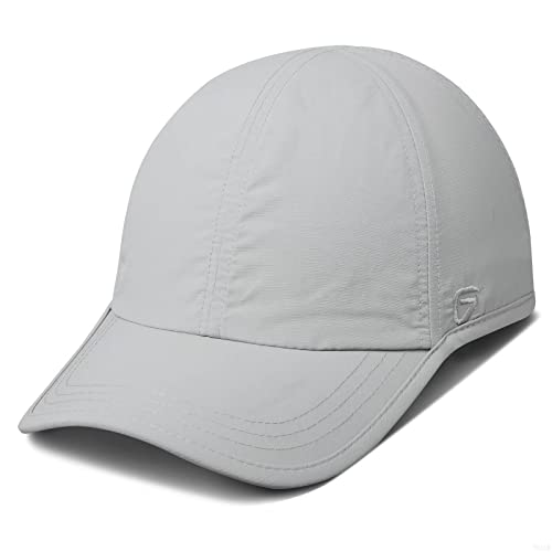 Mens Hats Baseball Cap UPF 50+ Sun Quick Dry Lightweight Breathable Trucker Hat Outdoor Hiking Fishing Run Golf Sports Dad Mesh Hats A Go Running Quick Drying Hats for Women Men Light Gray von GADIEMKENSD