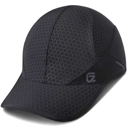 Sport Cap,Soft Brim Lightweight Waterproof Running Hat Breathable Baseball Cap Quick Dry Sport Caps Cooling Portable Sun Hats for Men Performance Cloth Workouts and Outdoor Activities Black von GADIEMKENSD