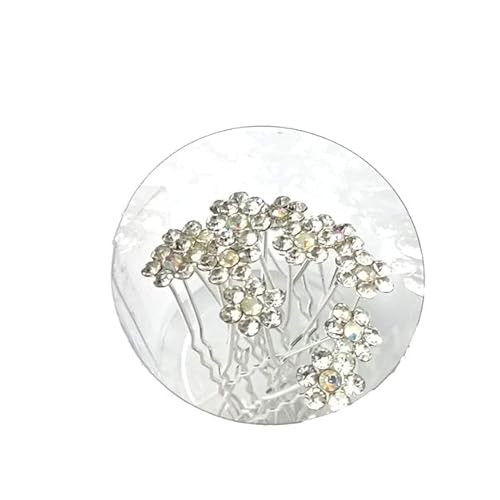 GadinFashion Set mit 12 Haar-Accessoires, Stein, silberfarben, Juda-Nadeln für Dutt, Dekoration für Damen und Mädchen GadinFashion Set mit 12 Haar-Accessoires, Stein, silberfarben, Juda-Nadeln für Dutt, Dekoration für Damen und Mädchen von GADINFASHION