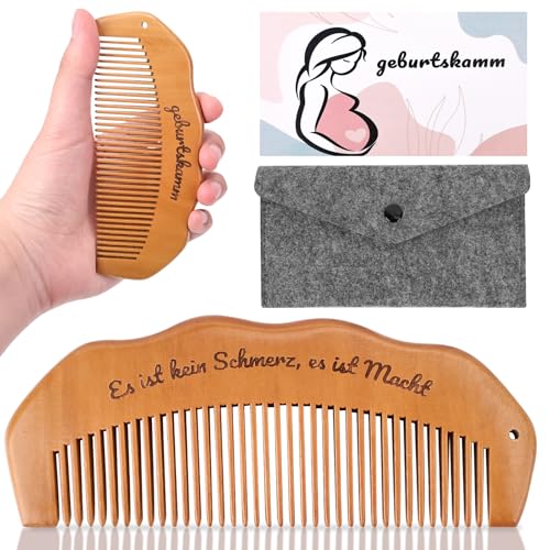 GADITIEK Geburtskamm Wehenkamm, Holzkamm, Kamm Holz, Geschenke für Schwangere Frauen, für Angstlinderung, Natürliche Schmerzlinderung, Stresslinderung für Schwangere Frauen, Birth Comb GADITIEK Geburtskamm Wehenkamm, Holzkamm, Kamm Holz, Geschenke für Schwangere Frauen, für Angstlinderung, Natürliche Schmerzlinderung, Stresslinderung für Schwangere Frauen, Birth Comb von GADITIEK