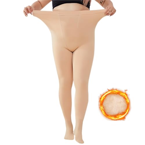 Winter Strumpfhosen Damen Große Größen, Dicke Thermostrumpfhose Hautfarbe, Gefütterte Warme Strumpfhose von GADITIEK
