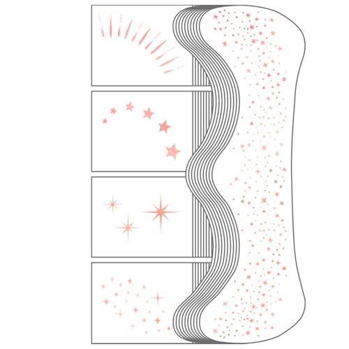 GADMLURY 50 Stück Glitzer Sprossen Gesicht Tattoos Sommersprossen Glitzer Gesicht Makeup Patches Rose Gold Glitter Makeup Patches Glitter Make Up Patch Gesicht - von GADMLURY