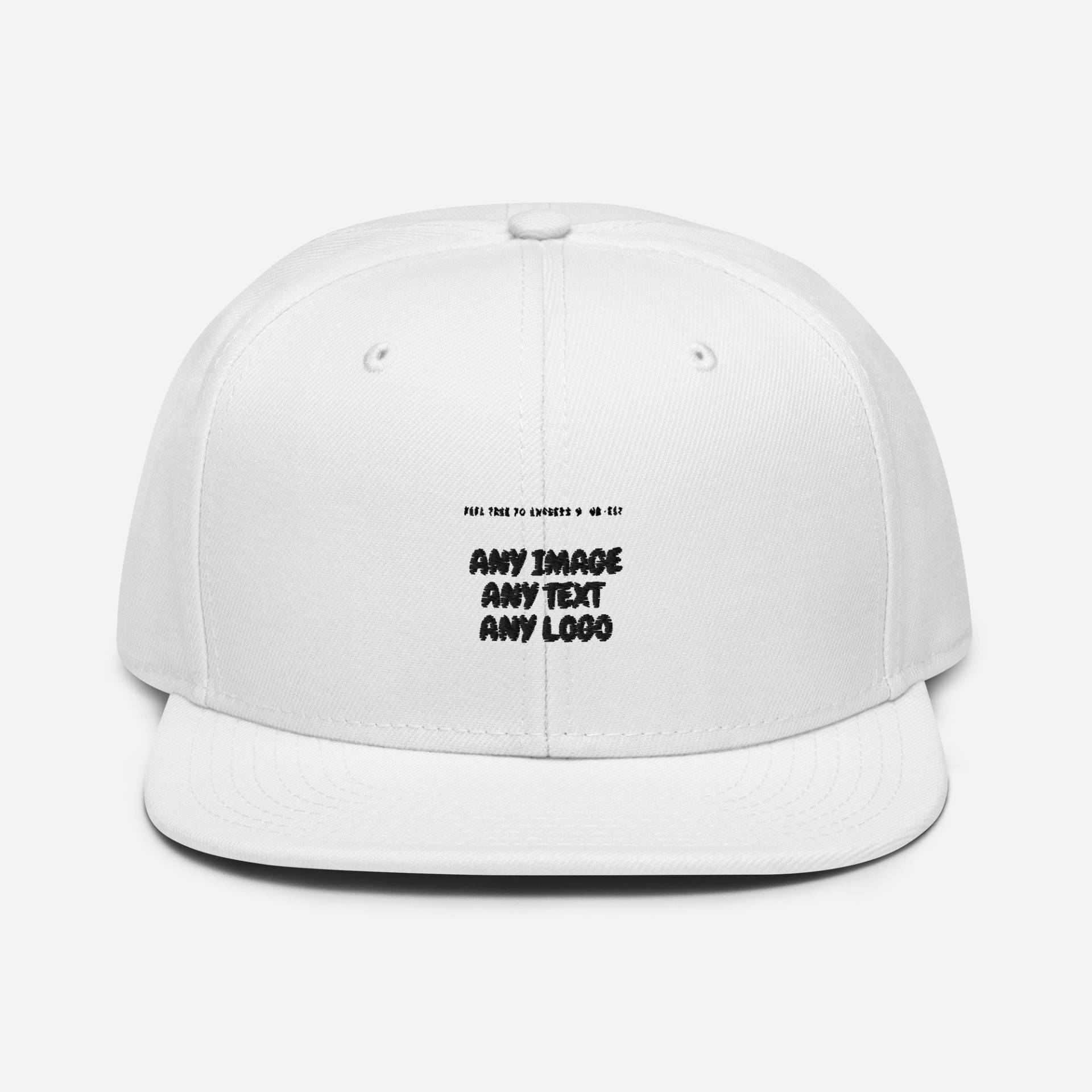 Personalisierte | Unisex Snapback Cap Fügen Sie Ihren Eigenen Text, Bild Personalisiertes Logo Individuelle Motivmütze von GADesignzShop