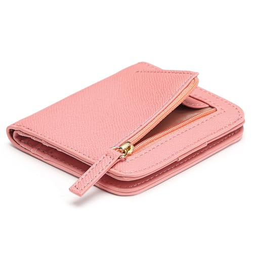 GAEKEAO Damen Geldbeutel klein mit RFID-Schutz, Mini Kurzer Geldbeutel Frauen Leder mit Zipper Brieftasche, Weich Bequem Süß Münzfach Portemonnaie von GAEKEAO