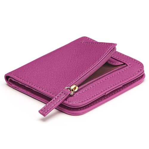 GAEKEAO Damen Geldbeutel klein mit RFID-Schutz, Mini Kurzer Geldbeutel Frauen Leder mit Zipper Brieftasche, Weich Bequem Süß Münzfach Portemonnaie von GAEKEAO