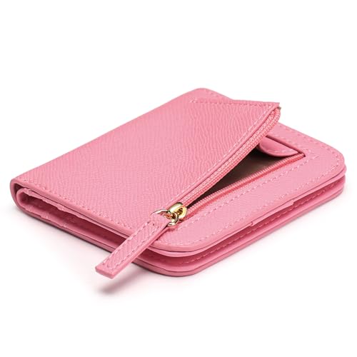 GAEKEAO Damen Geldbeutel klein mit RFID-Schutz, Mini Kurzer Geldbeutel Frauen Leder mit Zipper Brieftasche, Weich Bequem Süß Münzfach Portemonnaie von GAEKEAO