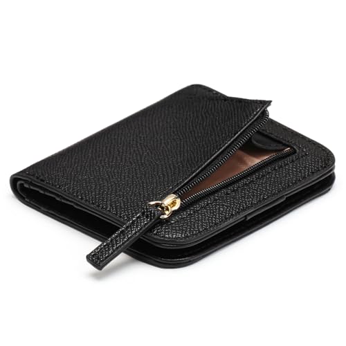 GAEKEAO Damen Geldbeutel klein mit RFID-Schutz, Mini Kurzer Geldbeutel Frauen Leder mit Zipper Brieftasche, Weich Bequem Süß Münzfach Portemonnaie von GAEKEAO