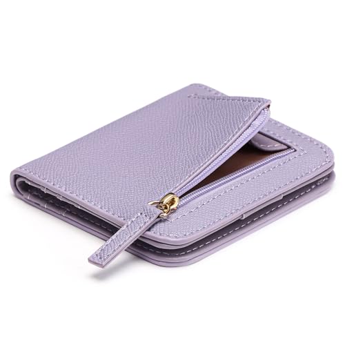 GAEKEAO Damen Geldbeutel klein mit RFID-Schutz, Mini Kurzer Geldbeutel Frauen Leder mit Zipper Brieftasche, Weich Bequem Süß Münzfach Portemonnaie von GAEKEAO