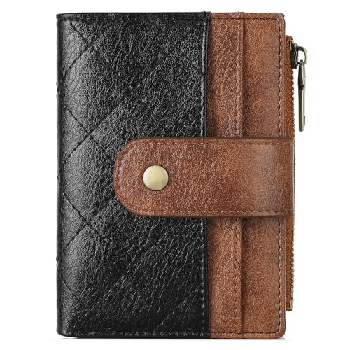 GAEKEAO Geldbörse Damen Klein, Geldbeutel Dame RFID-Schutz, Portemonnaie Damen klein mit Reißverschlusstasche mit Münzfach Kartenetui Damen Portmonee von GAEKEAO