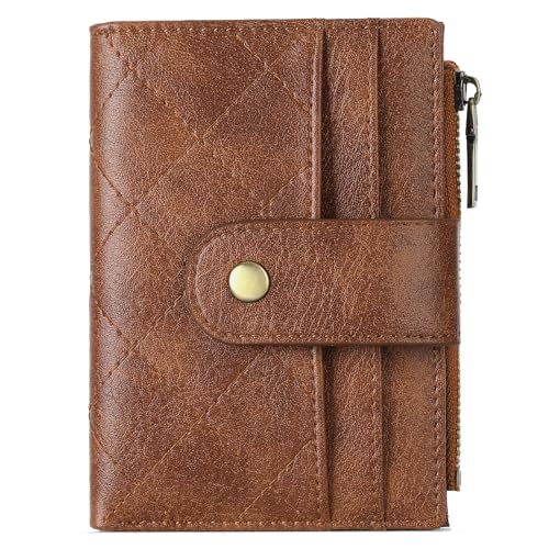 GAEKEAO Geldbörse Damen Klein, Geldbeutel Dame RFID-Schutz, Portemonnaie Damen klein mit Reißverschlusstasche mit Münzfach Kartenetui Damen Portmonee von GAEKEAO