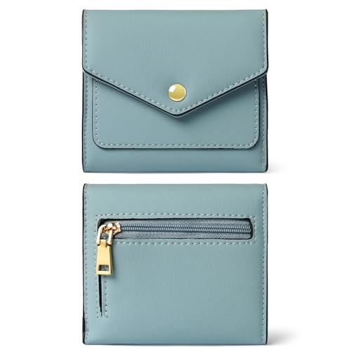GAEKEAO Klein Geldbörse Damen mit RFID Schutz, Portemonnaie mit Reißverschlusstasche und Münzfach von GAEKEAO