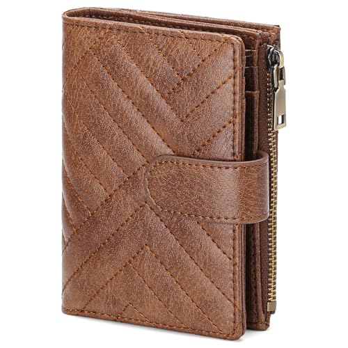 GAEKEAO Geldbörse Damen Klein, Portemonnaie mit RFID Blockierung, Geldbeutel mit Reißverschlusstasche von GAEKEAO