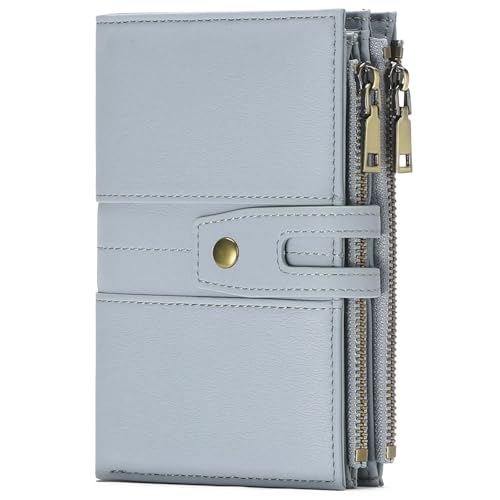 GAEKEAO Geldbörse Damen Kleine, Geldbeutel Damen RFID Schutz Portemonnaie Große Kapazität Doppel Reißverschluss Portmonee Kreditkartenetui Wallet von GAEKEAO