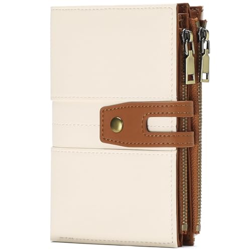 GAEKEAO Geldbörse Damen Kleine, Geldbeutel Damen RFID Schutz Portemonnaie Große Kapazität Doppel Reißverschluss Portmonee Kreditkartenetui Wallet von GAEKEAO