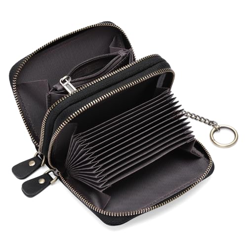 GAEKEAO Geldbörse Damen Kreditkartenetui Geldbörse Damen Klein Portemonnaie RFID-Blockierung Reißverschluss Tasche kleine Bifold Brieftasche Kartenetui von GAEKEAO