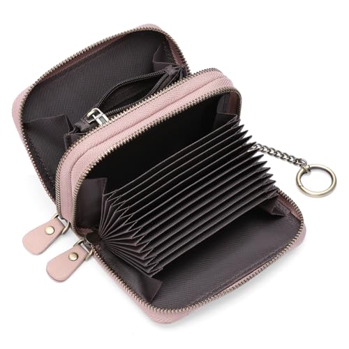 GAEKEAO Geldbörse Damen Kreditkartenetui Geldbörse Damen Klein Portemonnaie RFID-Blockierung Reißverschluss Tasche kleine Bifold Brieftasche Kartenetui von GAEKEAO