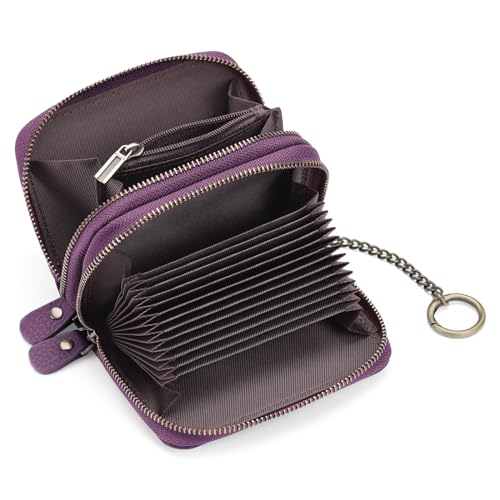 GAEKEAO Geldbörse Damen Kreditkartenetui Geldbörse Damen Klein Portemonnaie RFID-Blockierung Reißverschluss Tasche kleine Bifold Brieftasche Kartenetui von GAEKEAO