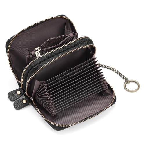 GAEKEAO Geldbörse Damen Kreditkartenetui Geldbörse Damen Klein Portemonnaie RFID-Blockierung Reißverschluss Tasche kleine Bifold Brieftasche Kartenetui von GAEKEAO