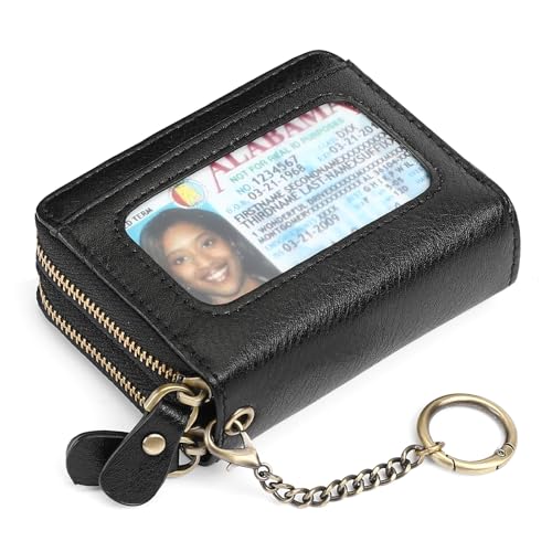 GAEKEAO Geldbörse Damen Kreditkartenetui Geldbörse Damen Klein Portemonnaie RFID-Blockierung Reißverschluss Tasche kleine Bifold Brieftasche Kartenetui von GAEKEAO