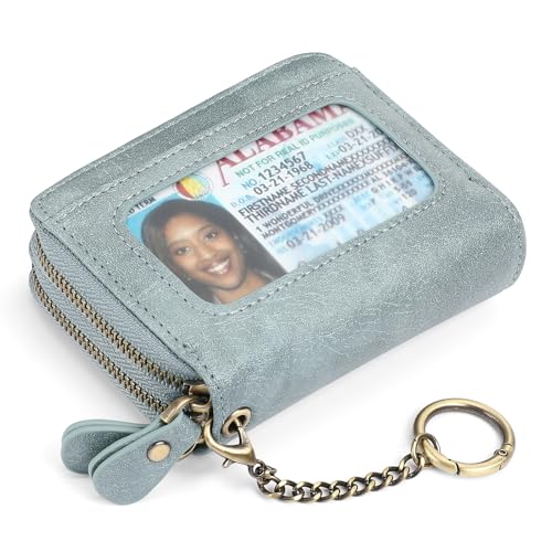 GAEKEAO Geldbörse Damen Kreditkartenetui Geldbörse Damen Klein Portemonnaie RFID-Blockierung Reißverschluss Tasche kleine Bifold Brieftasche Kartenetui von GAEKEAO