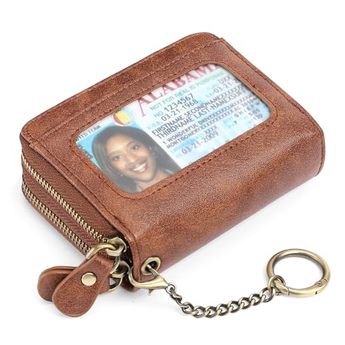 GAEKEAO Geldbörse Damen Kreditkartenetui Geldbörse Damen Klein Portemonnaie RFID-Blockierung Reißverschluss Tasche kleine Bifold Brieftasche Kartenetui von GAEKEAO