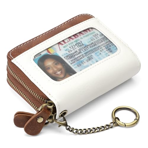 GAEKEAO Geldbörse Damen Kreditkartenetui Geldbörse Damen Klein Portemonnaie RFID-Blockierung Reißverschluss Tasche kleine Bifold Brieftasche Kartenetui von GAEKEAO