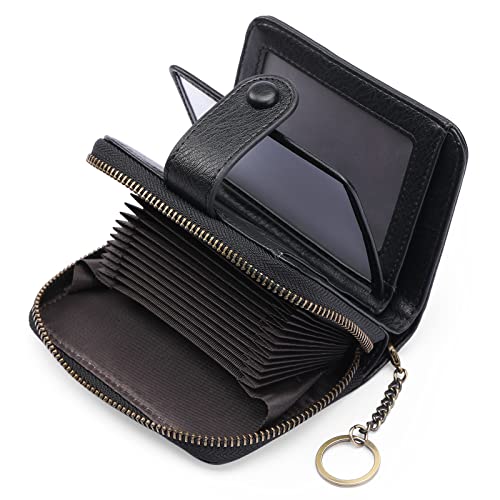 GAEKEAO Geldbörse Damen Klein Leder Karten Portemonnaie RFID Schutz Portmonee Kleiner Geldbeutel Mit Reißverschluss Kartenetui Geschenke für Frauen von GAEKEAO
