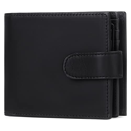 GAEKEAO Geldbörsen Herren Geldbörse aus echtem Leder Geldbörse mit RFID-Schutz Bifold Wallet, Geldbörsen für Herren mit Münzfach mit Reißverschluss von GAEKEAO