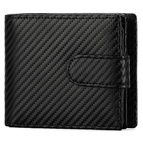 GAEKEAO Geldbörsen Herren Geldbörse aus echtem Leder Geldbörse mit RFID-Schutz Bifold Wallet, Geldbörsen für Herren mit Münzfach mit Reißverschluss von GAEKEAO