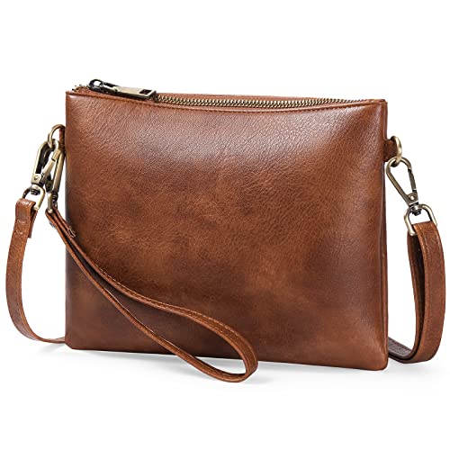 GAEKEAO Crossbody Bag Damen Handtasche Damen Umhängetasche Damen Tasche, RFID Schutz Leder Geldbörse Verstellbar Abnehmbar Schultergurt, Reißverschluss Schultertasche Damen von GAEKEAO