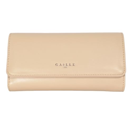 GAELLE PARIS Damen-Geldbörse Regular Wallet Continental Kunstleder glatt Logo Tpu GAACW00079 Farbe Beige, beige von GAELLE PARIS