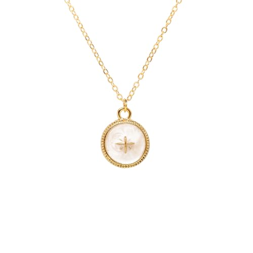 MAGIIE Schmuck Damen Kette Verschlungene Kreisverkehr,Halskette Damen Mond Schlange mit Anhänger für Mädchen Frauen Geschenke für Frauen (Gold 3) von GAENZA