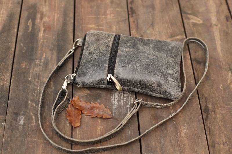 Umhängetasche Kleine Tasche Distressed Leder/Für Smartphone Samsung Iphone Reisetasche von GAESDESIGN