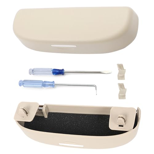 GAFAT Renαult Arkana 2020-2023 2024 Sonnenbrillenhalter Brillenetui Auto, Arkana Aufbewahrungsbox, Arkana Organizer, Kompatibel mit Renault Arkana Zubehör (Beige) von GAFAT