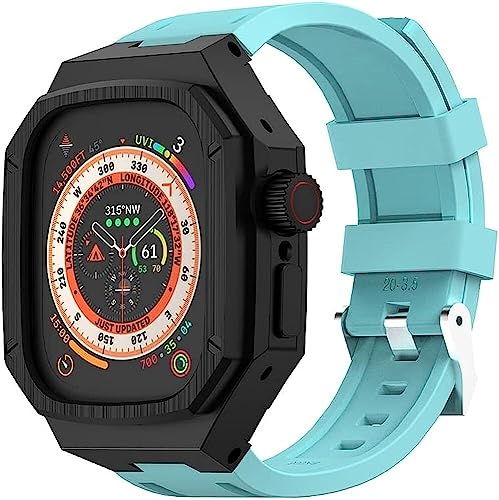 GAFNED Edelstahl-Stoßdämpfer-Uhrengehäuse, Silikonband, für Apple Watch Ultra 8 49 mm, für Herren und Damen, Metallrahmen, integriertes Armband, Uhr, Ersatzzubehör mit Werkzeug, For 49mm, Achat von GAFNED