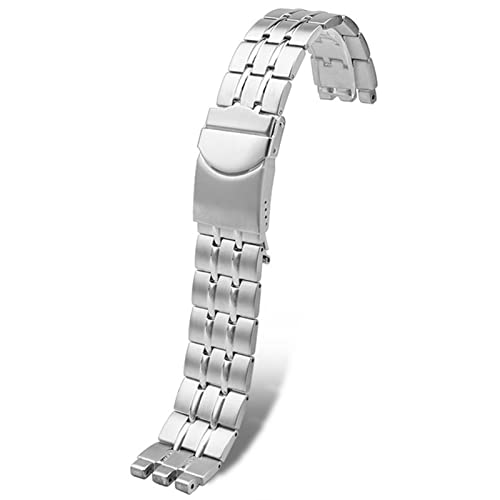 GAFNED Für Swatch Men Stahl Uhr Metallgurt YVS451 YVS435 YCS443G Watchband Accessoires 19mm 21mm Uhrenbänder(Steel color,21mm) von GAFNED