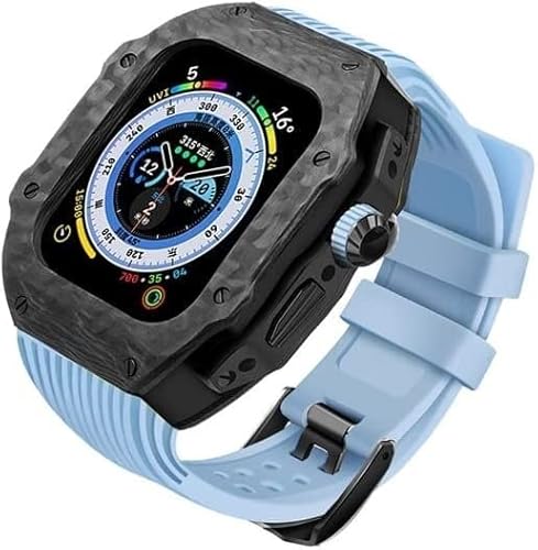 GAFNED Luxuriöses Silikon-Armband für Apple Watch Ultra 49 mm, fluoriertes Gummiband, für iWatch 8, 7, 6, 5, 4, SE, 45 mm, 44 mm, Uhrenzubehör, 44/45mm, Achat von GAFNED