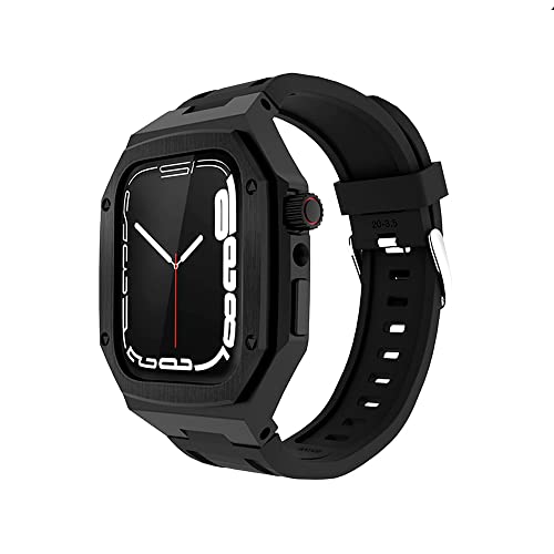 GAFNED Metall-Uhrengehäuse, Gummiband, Nachrüst-Set, für Apple Watch 45 mm, 44 mm, 41 mm, 40 mm, 8, 7, 6, 5, 4, SE-Serie, Ersatzteil, Edelstahl-Schutzhülle, Zubehör, 40 mm, Achat von GAFNED