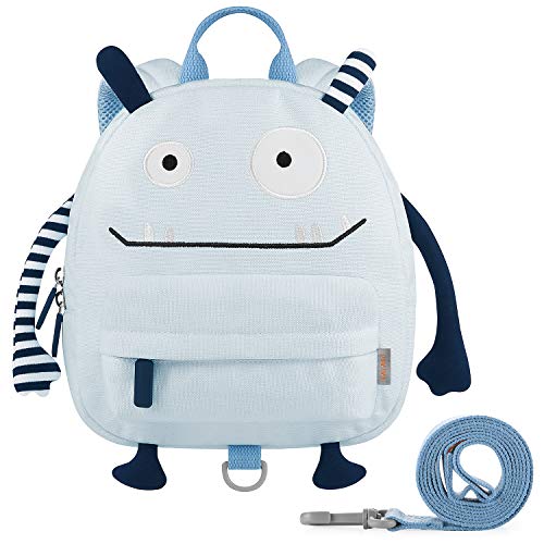 GAGAKU Kinderrucksack mit Brustgurt Mini Cartoon Kinder Rucksack für Jungen 1-4 Jährige - Blau von GAGAKU